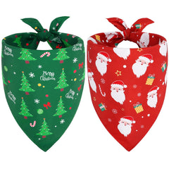 SZEE Christmas bandana with Santa print in red for festive photoshoots