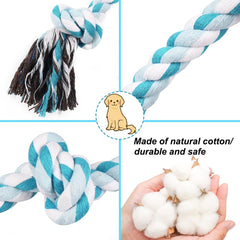 SZEE 24in blue rope toy in tug-of-war action for interactive play.