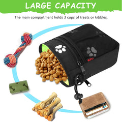 SZO dog treat pouch shows three wear options for training sessions
