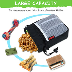 SZO dog treat pouch worn on waist belt for park obedience practice
