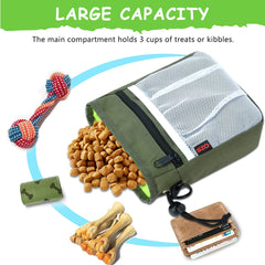 SZO dog treat pouch with multiple wear options enables hands-free training.