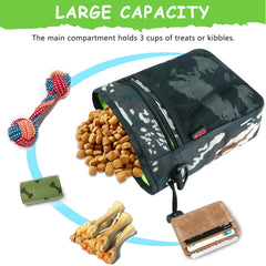 SZO dog treat pouch camo large capacity — stores treats, toys, and essentials.