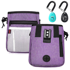 SZO dog treat pouch purple front view highlighting large capacity for treats
