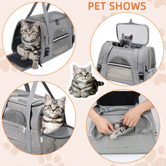 SZZJKJ soft Oxford fabric carrier provides a cozy ride for pets.