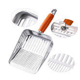 TabifurKitc rustproof-scoop shows durable stainless steel in daily litter cleaning.