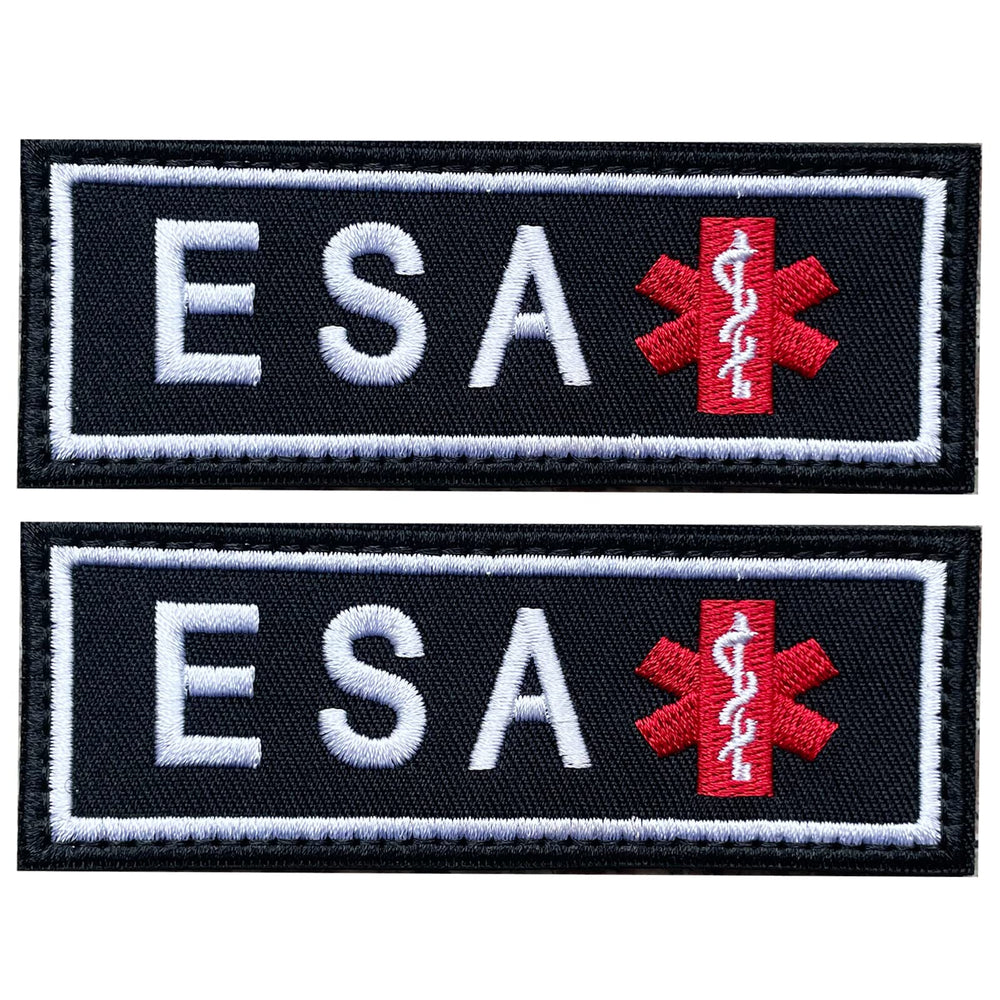 TACVEL emotional support patch with American flag on a dog harness for clear identification