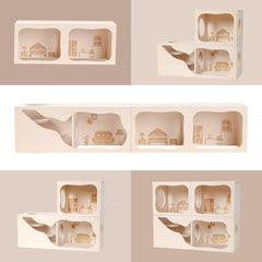 tafit hamster hideout secret peep shed enables observation without disturbance.