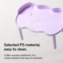 tafit hamster platform taro purple easy-clean surface supports hygiene.