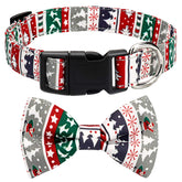 TAGATMI Christmas bowtie collar closeup shows detachable bowtie for comfort