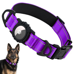 Taglory Airtag-dog-collar-housing shows secure AirTag compatibility for reliable pet tracking.