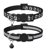 Taglory Kitten Collar Breakaway with Bell paw print design boosts nighttime visibility.