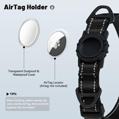Taglory reflective strips on collar maximize night visibility for safer walks.