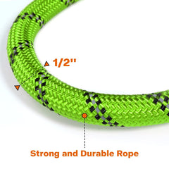 Taglory rope dog leash 360-swivel-clasp prevents twisting.