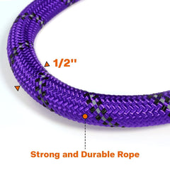 Taglory Rope Dog Leash 360-swivel-clasp reduces twisting during walks and runs.