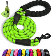 Taglory rope dog leash padded-handle for comfortable grip on walks.