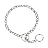 TagME chain choke collar metal closeup shows durable alloy steel construction for daily training.