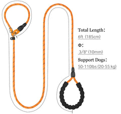 TagME slip-lead-padded-handle cushioned grip reduces hand strain.