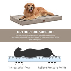 Tail Stories orthopedic egg-crate foam supports large dogs' joints