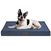 Tail Stories outdoor waterproof dog bed navy cover for durable outdoor lounging with cooling comfort