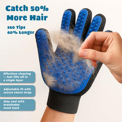 Tailio grooming gloves adjustable wrist strap provides secure fit.