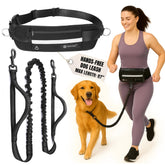 Tails & Tales hands-free waist leash closeup of durable metal clasps for secure control.