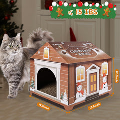 TailTastic cat house with two scratching pads offers engaging play and scratching relief.