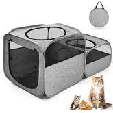 TailTastic outdoor cat playpen folded setup for quick, secure space