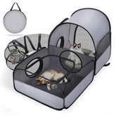 TailTastic portable cat playpen with ring-tunnel for engaging play sessions outdoors
