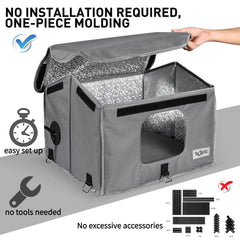 TailTastic insulated interior with thick foam retains heat and blocks wind.