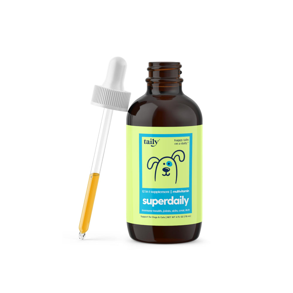 Taily liquid collagen for dogs bottle pour supports joint health and daily vitality