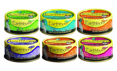 Talmo Earthborn grain-free canned cat food can, six-flavor variety for palatable protein and hydration
