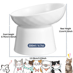 Tanlade elevated cat bowl with a 15-degree tilt for easier eating