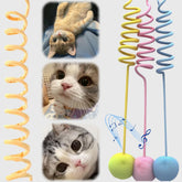 taoleon leaping cat spring toy ball with bell promotes active play and hunting-like stimulation