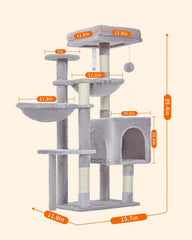 Taoqimiao cat tree multilevel design encourages climbing and play.