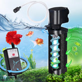 Tararium aquarium filter UV-timer-pump for consistent flow and odor control