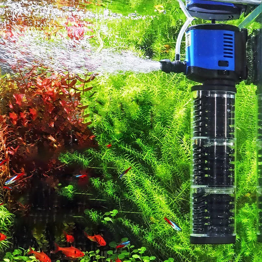 Tararium fish tank filter 400gph setup shows quick, tool-free installation for large aquariums.