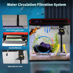 Tararium self-cleaning pump closeup highlighting low-maintenance filtration