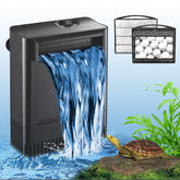 TARARIUM Turtle Tank Filter front view shows compact internal setup for easy installation.