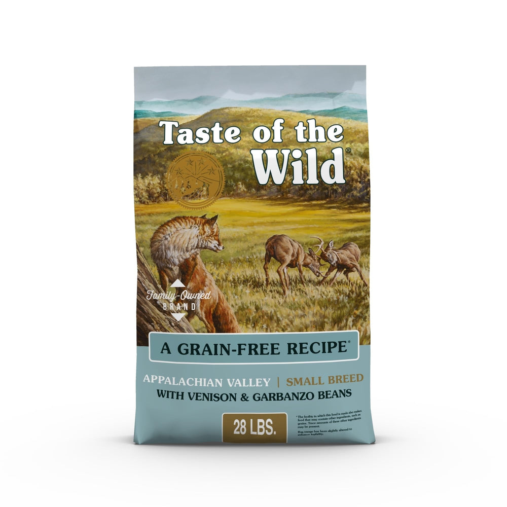 Taste of the Wild Appalachian Valley venison small-breed kibble designed for easy chewing