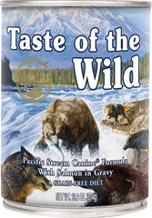 Taste of the Wild Pacific Stream Salmon in Gravy can offers salmon flavor for a tasty, balanced meal
