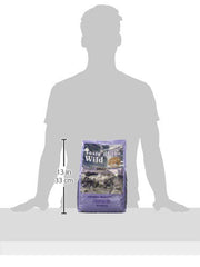 Taste of the Wild Sierra Mountain dog food bowl closeup, natural antioxidants support healthy lifestyle.