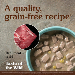 Taste of the Wild Southwest Canyon serving bowl emphasizes lean muscles with beef plus diverse proteins