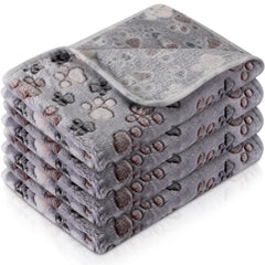 Tatuo dog blanket paw print gray showing cozy nap-ready surface.