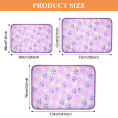 Tatuo dog blanket paw-print purple provides plush crate comfort for resting