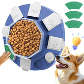TBTeek dog puzzle toy blue side view enhances slow feeding and engagement.
