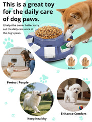 TBTeek dog puzzle toy blue nail-file function supports paw care during play.