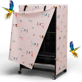 Tchvt Nighttime Bird Cage Cover front zipper view enables adjustable light for calmer nights.
