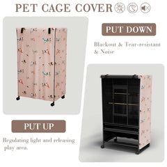 Tchvt Nighttime Bird Cage Cover uv-blocking-shade highlights effective sun and glare reduction.
