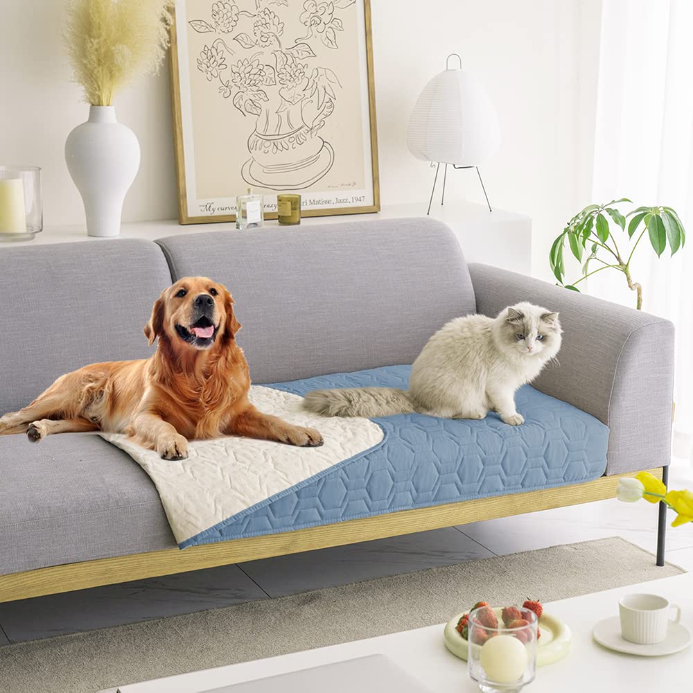 Tcksstex waterproof anti-slip dog bed cover protects furniture from spills and claws.