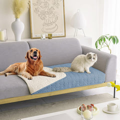 Tcksstex waterproof anti-slip dog bed cover protects furniture from spills and claws.